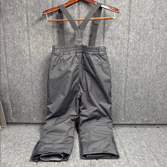 Gray Weather-Resistant Snow Bib Overalls - Picture 3 of 4